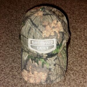 Birchwood Casey Stitched Patch Camo Trucker Mesh Strap-on Hat